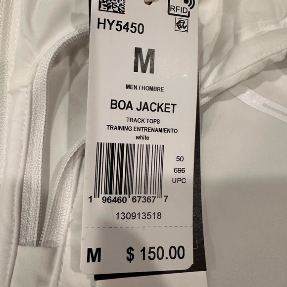 NWT! ADIDAS AEROREADY Mens BOA JACKET BEST OF TRAINING HY5450-White Size M - Picture 14 of 16